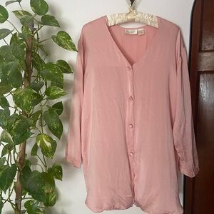 Victoria's Secret pink silk sleep shirt